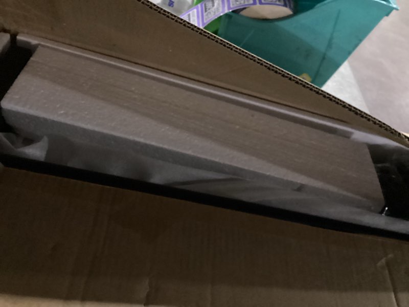 Condition photo showing New/Like New for Standing Desk Adjustable Height, Mobile Stand Up Desks with Wheels Small Computer Desks Rolling Desk, Portable Laptop Desks Rustic Standing Table Sit Stand Home Office Desks 16"x31.5" Height 27"-43.5"