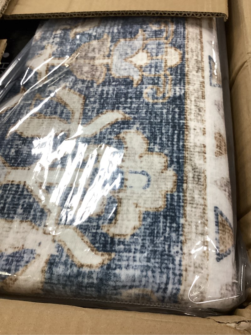 Condition photo showing Good Condition for zesthome 10x14 Area Rugs,Stain Resistant Washable Rug,Ultra-Thin Rugs for Living Room,Bedroom,Non-Slip Backing Home Decor Large Area Rug (Blue/Beige,10'x14') Blue/Beige 10' x 14' (Rectangular)