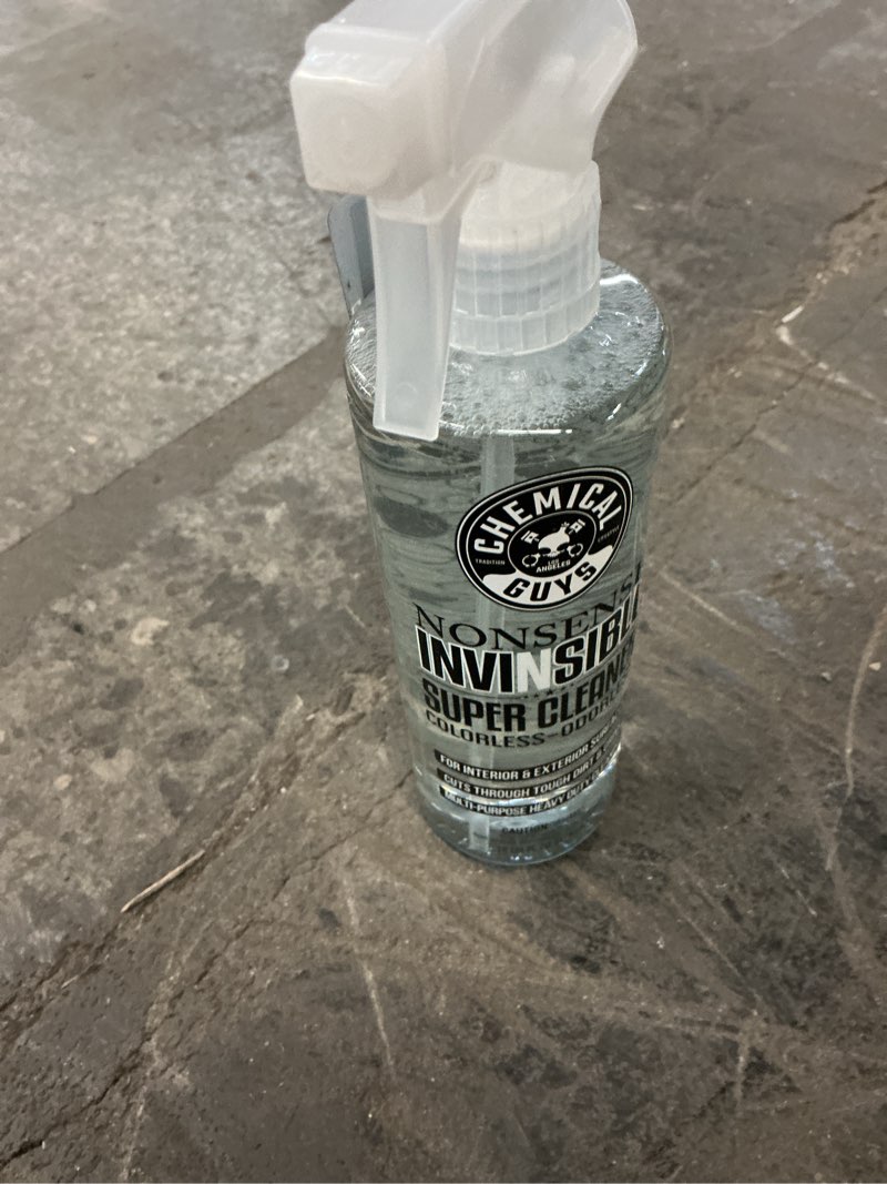 Condition photo showing Good Condition for chemical guys nonsense, odorless cleaner for car interior and exterior all purpose cleaning spray for vinyl, rubber, plastic, carpet, upholstery, and engine bays foaming deep cleaning formula 16 oz nonsense 16 oz