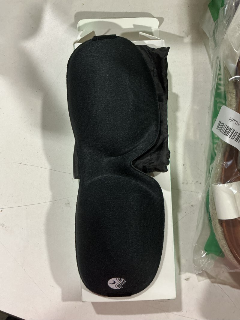 Condition photo showing Good Condition for nidra contoured sleep mask for side sleepers – zero pressure fit, light blocking eye shade for sleeping & travel – black, standard size black (standard)
