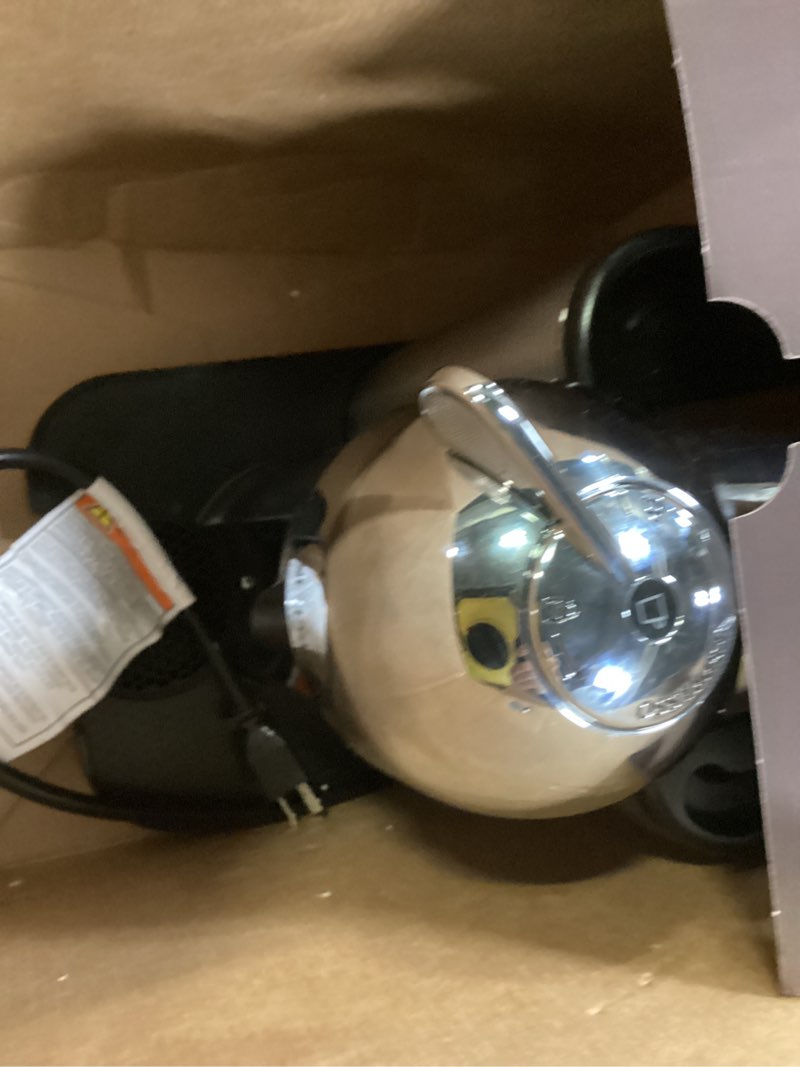 Condition photo showing As Is for Nespresso Vertuo Coffee and Espresso Maker by Breville, Chrome with Aeroccino Milk Frother Machine + Milk Frother Chrome