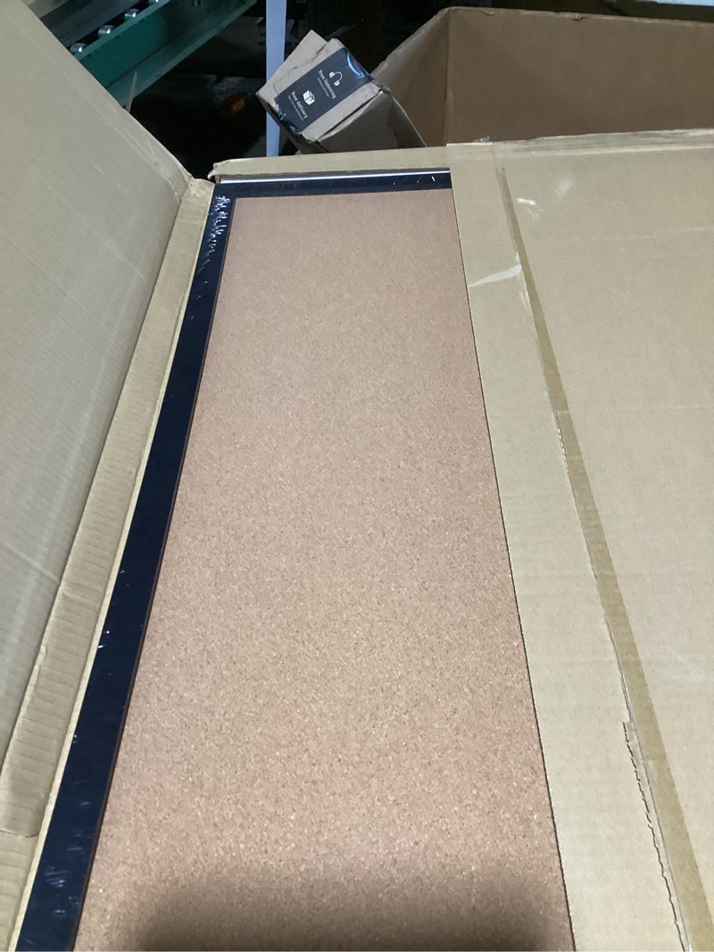 Condition photo showing New/Like New for Quartet Cork Bulletin Board, Framed Corkboard, 2' x 3', Black Frame, Message Board, Vision Board (MWDB2436-BK)