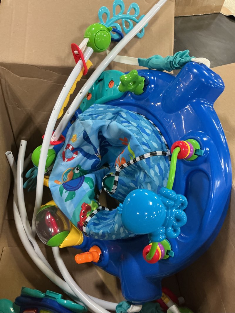 Condition photo showing As Is for baby einstein neptune's ocean discovery activity baby jumper activity center, ages 6 months +, max weight 25 lbs., unisex
