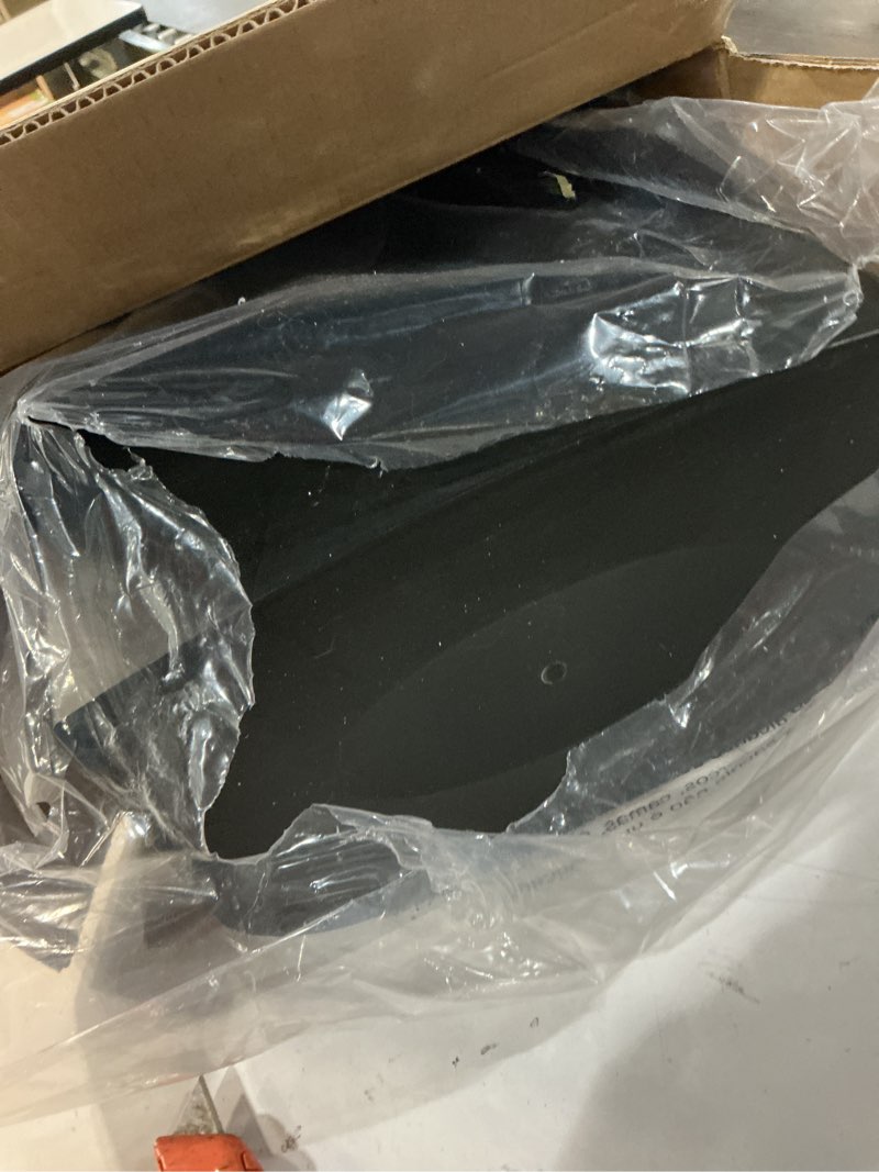 Condition photo showing As Is for amazon basics cross cut paper and credit card shredder, 12 sheet (new model), black 12 sheet black