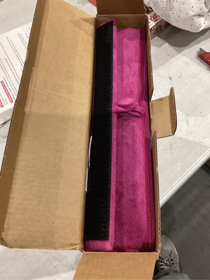 Condition photo showing New/Like New for kdd tablet pillow holder, foldable ipad stand for lap, bed and desk -tablet soft pad dock with pocket & stylus mount compatible with ipad pro 12.9, 10.5, 9.7 air mini 6 5 4 3, galaxy tab, e-reader purple