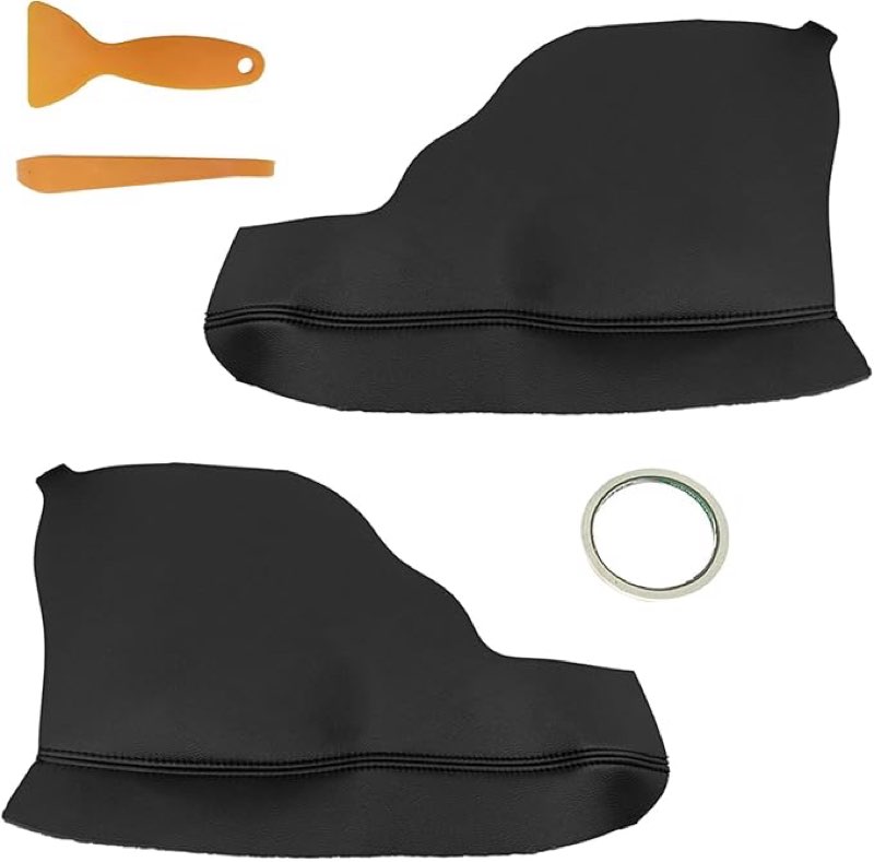 Front Door Panel Armrest Cover, Vinyl Microfiber Upholstery Cover Car Door Arm Rest Covering, Anti-S