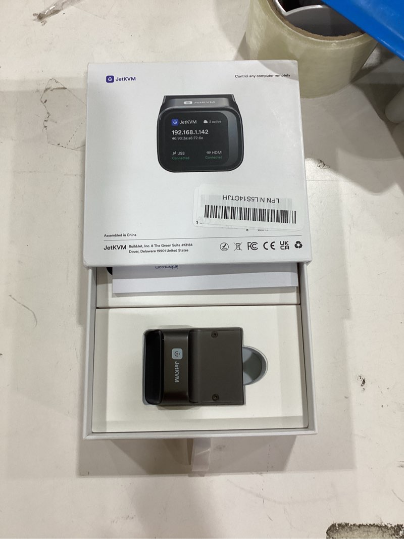 Condition photo showing Good Condition for JetKVM Open-Source IP KVM Switch jetkvm Computer remotely Control lP/MAC/HDMl/USB Touchscreen LCD USB-C(Power/Keyboard/mouse) Mac/Windows/Linux,KVM Switches for Home Offices,Business,Data Center