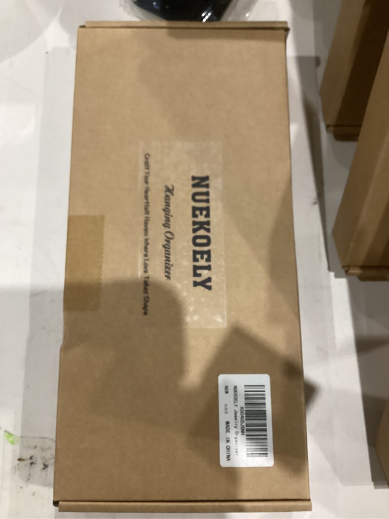 Condition photo showing New/Like New for 3-Tier Jewelry Organizer Wooden Display Tree Stand with 22 Holes Earring Holder, 7 Hooks for Hanging Necklaces, Bracelets & Ring Display Jewelry Tray -Elegant Jewelry Tower for Women, Girls