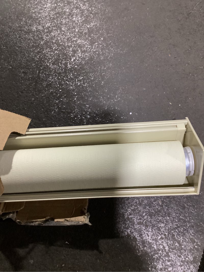Condition photo showing Good Condition for chrisdowa cordless blackout roller shades for windows, striped free-stop window blinds with privacy, thermal insulated window shades for home, office and door. beige, 60" w x 72" h 60"w x 72"h beige