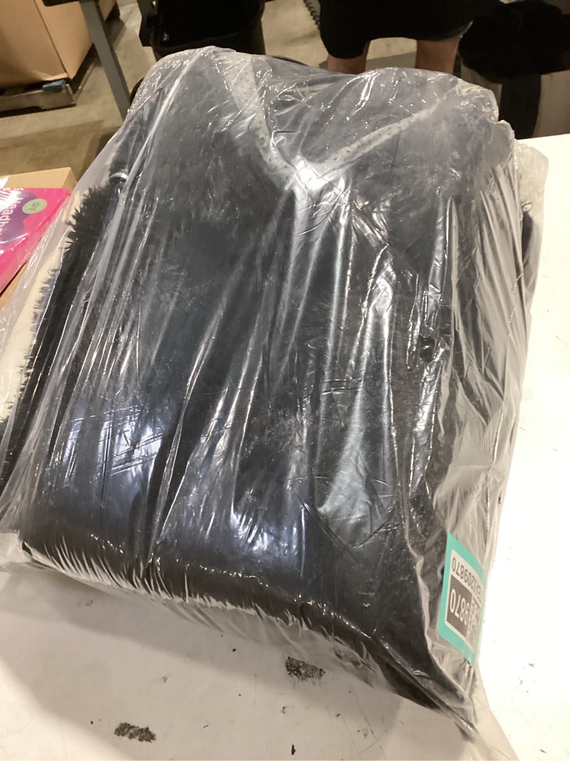Condition photo showing As Is for amdrebio black rugs for bedroom living room decor aesthetic, fluffy shag furry area rugs for kids, men, boys room, modern cool carpet for classroom, apartment, nursery, dorm, office, 4x6 shaggy rug black 4' x 6' (rectangular)