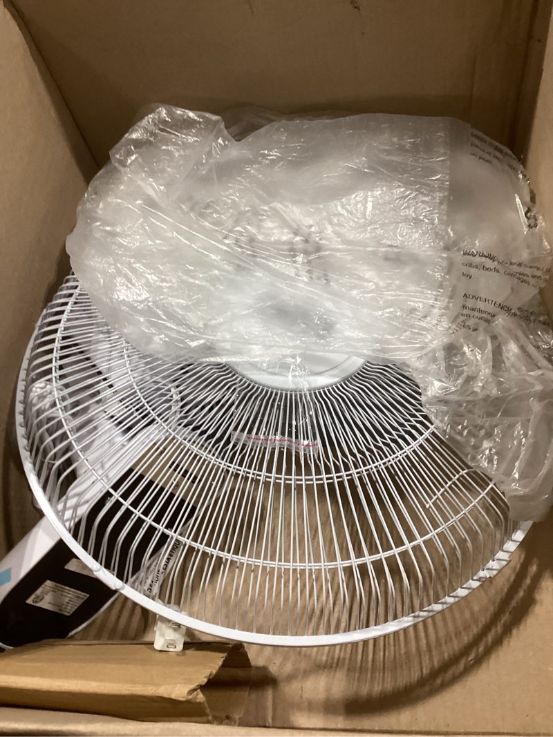 EZ-CHILL 16" Oscillating Wall Mount Fan with Remote Control, Timer, Auto Shut Off, Adjustable Tilt, 