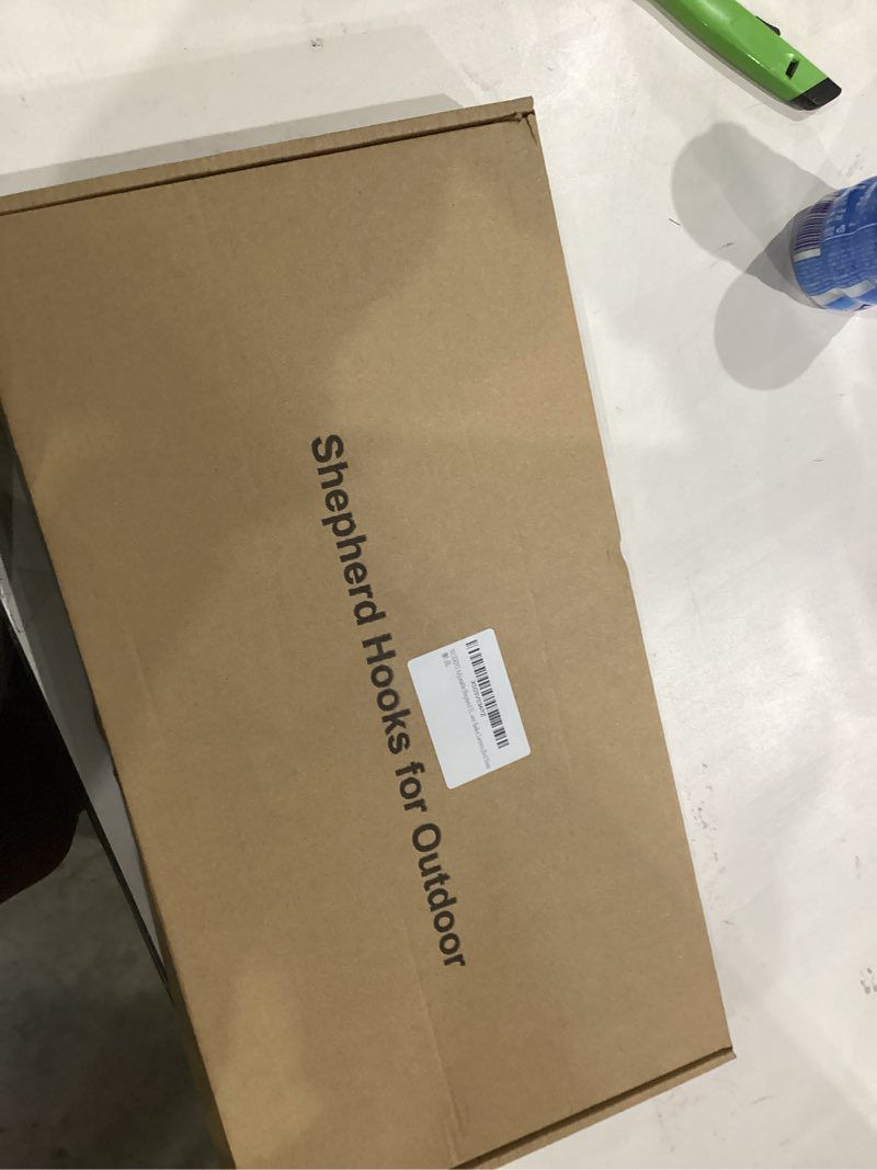 Condition photo showing Good Condition for Adjustable Shepherd Hooks for Outdoor, 2 Pack 80 Inch 5 Prong Base Bird Two Sided Feeder Poles, Heavy Duty Shepherds Hook, Suitable for Garden in Hanging Flower Basket, Lantern, Bird Nests 2 Pack 90 inch