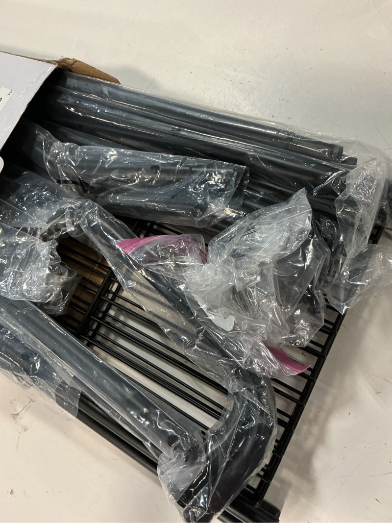 Condition photo showing Good Condition for mainstays space saver over the toilet storage unit, matte black, 3 steel shelves with liners