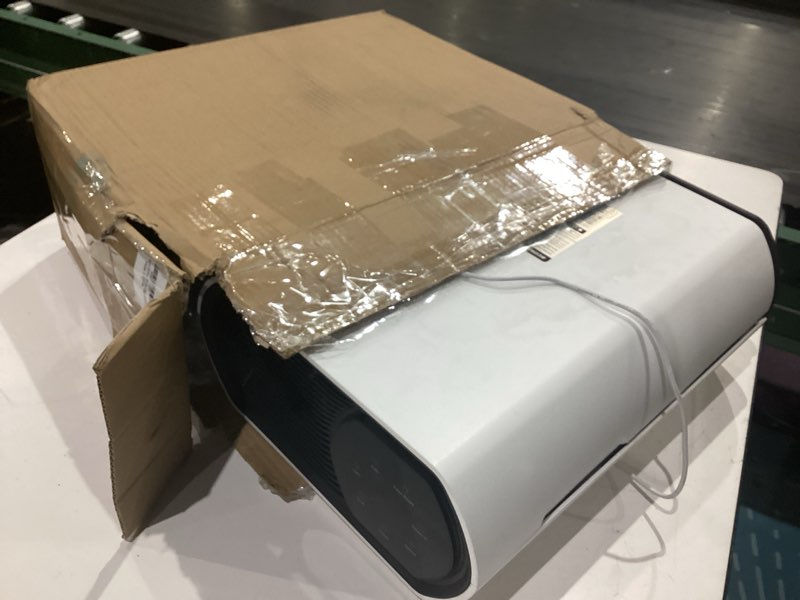 Condition photo showing As Is for smart air purifiers for large room, cleans 2,400 ft² in 30 mins, 3-stage true hepa, 360° airflow, smart wifi app control, real-time air quality (pm2.5) display, ultra-quiet 20db sleep mode, hap602wf