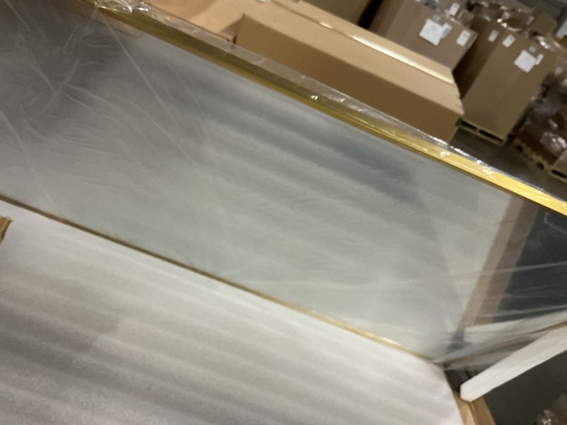 Condition photo showing New/Like New for cofeny gold bathroom mirror for wall, 20x48 inch rectangle mirror with metal frame, modern vanity mirrors for bathroom living room, entryway hangs horizontal or vertical gold 48"l x 20"w
