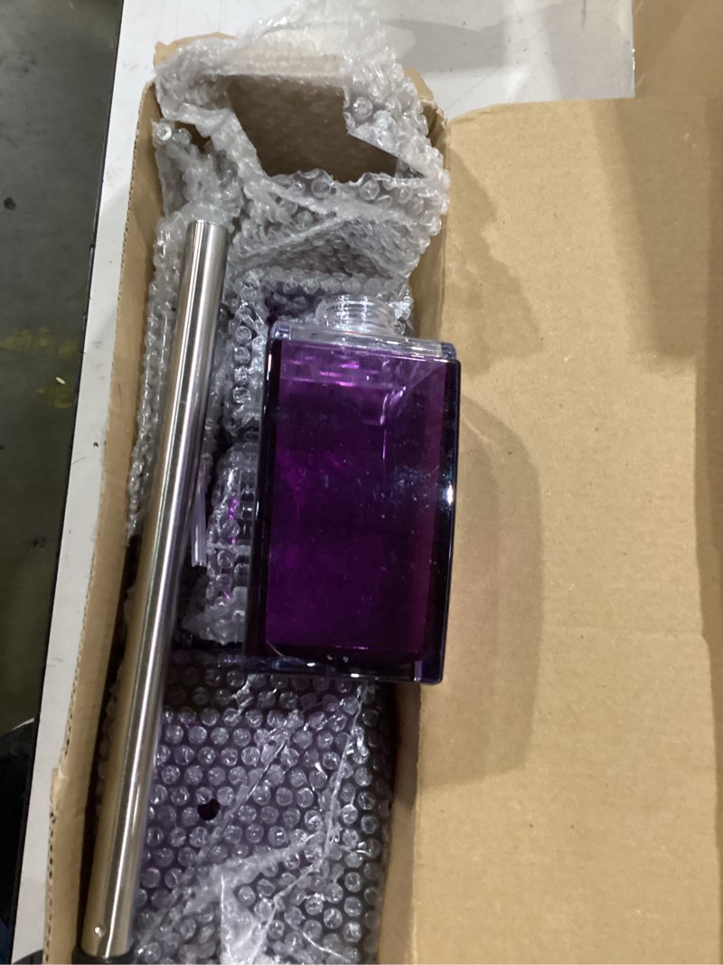 Condition photo showing Good Condition for 5 pcs purple acrylic bathroom accessories set complete,lotion/soap dispenser,soap dish,toothbrush holder, tumbler,toilet brush and holder,modern bathroom decor and housewarming gift set,purple