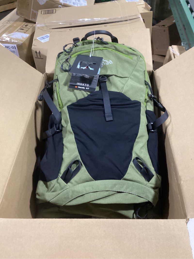 Condition photo showing New/Like New for Hiking Backpack, Waterproof Hiking Daypack with 3L Water Bladder and Rain Cover, Lightweight Travel Camping Backpack for Men Women (Black)