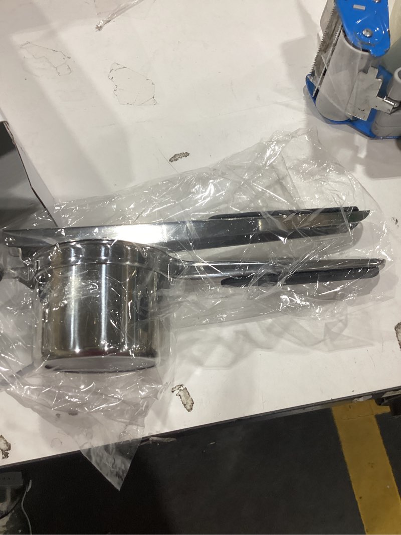 Condition photo showing Good Condition for Potato Ricer with 3 Interchangeable Discs - Heavy Duty Stainless Steel Press & Non-Slip Handles for Fluffy Mashed Potatoes - Potato Masher, Press and Ricer Kitchen Tool, Black