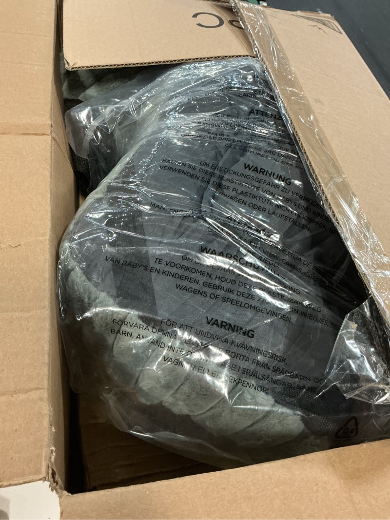 Condition photo showing New/Like New for elevated dog bed with removable fluffy pillow cushion, raised pet cot washable bolster, dog couch sofa, anti slip feet, breathable mesh, light grey, 43"×32" l(43"×32"×8") light grey