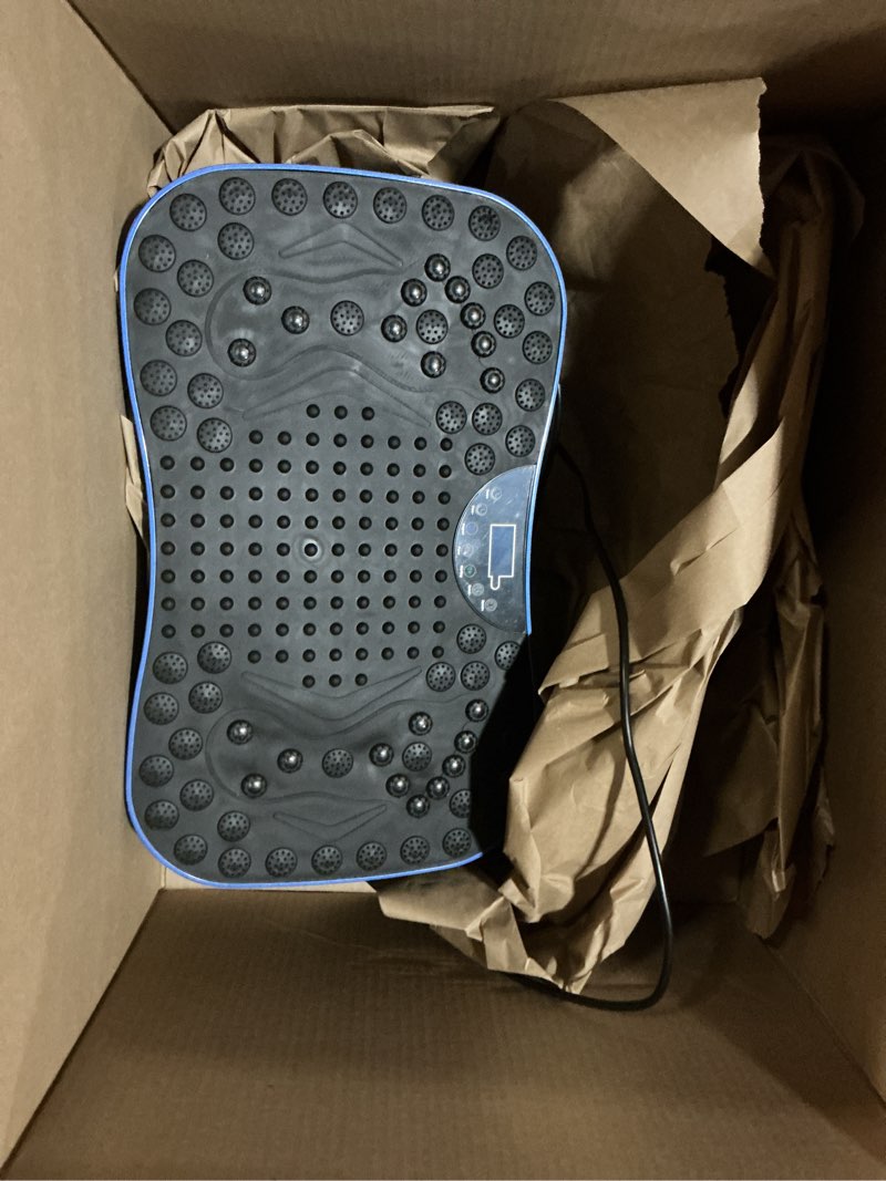 Condition photo showing Good Condition for axv vibration plate fitness platform exercise machine vibrating lymphatic drainage shaking workout full body shaker vibrate stand shake board sport gym pad for weight loss fat burner for women men massage-blue