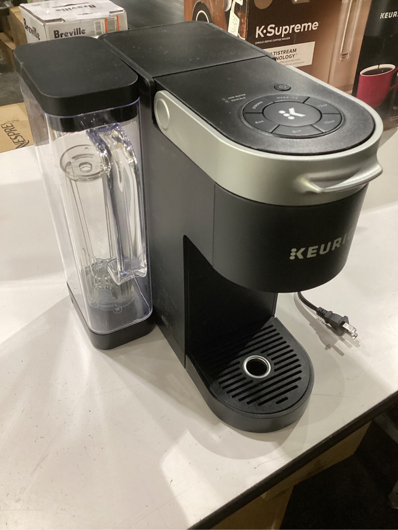 Condition photo showing Good Condition for keurig k-supreme single serve k-cup pod coffee maker, multistream technology, 4 brew sizes, 66oz dual-position removable reservoir, black black coffee maker