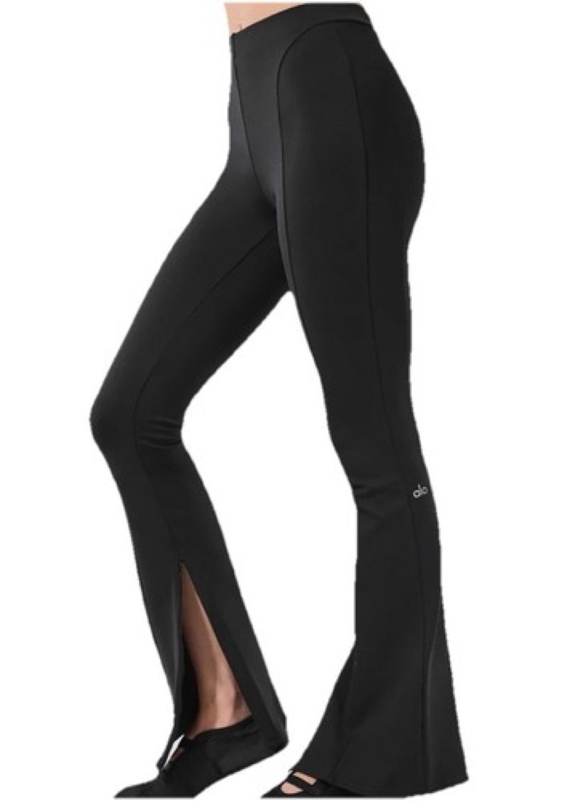 Size XS Alo Yoga Women's Alo High Waist 7/8 Zip it Flare Legging, Black