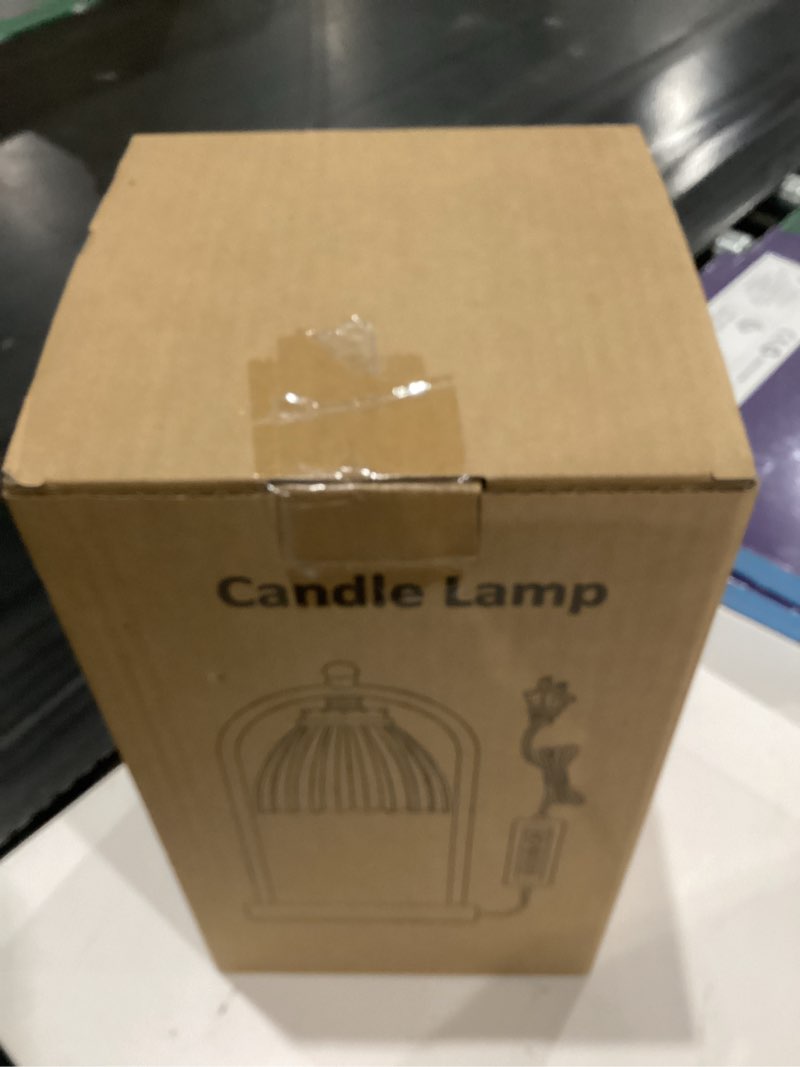 Condition photo showing New/Like New for GyroVu Candle Warmer Lamp with Timer, 3-Level Dimmable Candle Lamps Vintage Glass Shade, Candle Warmer Light Wax Melt Warmer for Scented Wax, Black Warmer Lamp for Women Home Decor (2 Bulbs Included)