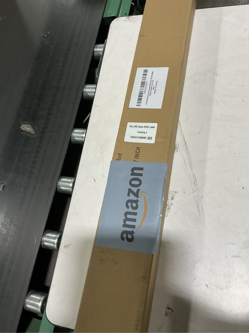 Condition photo showing Good Condition for Curved Shower Curtain Rod For Bathroom 38-72 Inches, Adjustable Length, Curved Shower Rod, Metal Rods&Brackets, Round Shower Curtain Rods, Rotate Bracket For Large Shower Space, Need Drilling, Bronze