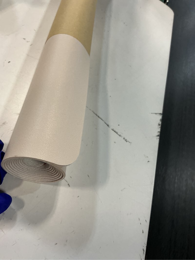 Condition photo showing Good Condition for aothia faux leather desk mat – large mouse pad, non-slip pu leather blotter, waterproof writing surface for office and home (baby blue, 47.2\" x 23.6\") 47.2\" x 23.6\" baby