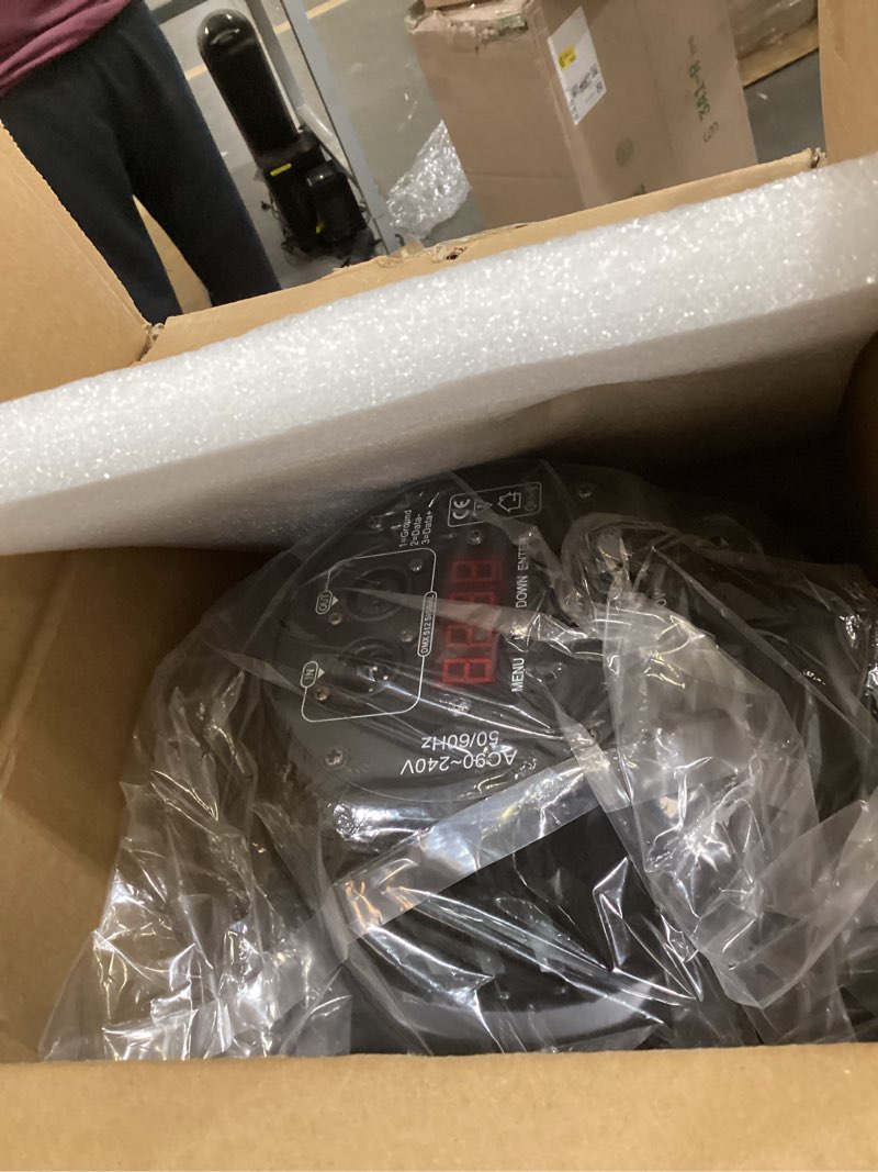 Condition photo showing As Is for 200W COB LED Stage Par Light with Barn Door, Spotlights Follow Spot DMX512 Cool & Warm White Audience Blinder, Sound Activated, Master/Slave 2in1 for DJ Concert Wedding Bar Events, Stage Lighting