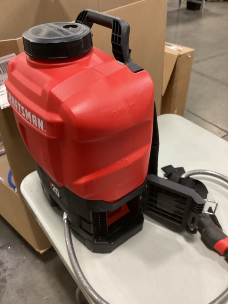 CRAFTSMAN 4-Gallon 20-volt Battery Operated Reinforced Hose Plastic Backpack