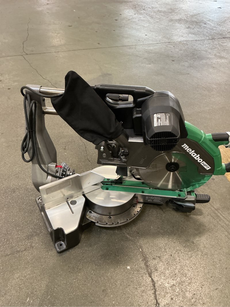Condition photo showing Good Condition for Bundle of Metabo HPT 12-Inch Sliding Miter Saw, C12RSH3 + Metabo HPT 25 Ft Tape Measure, 115925M C12RSH3 w/ 25' Tape Measure