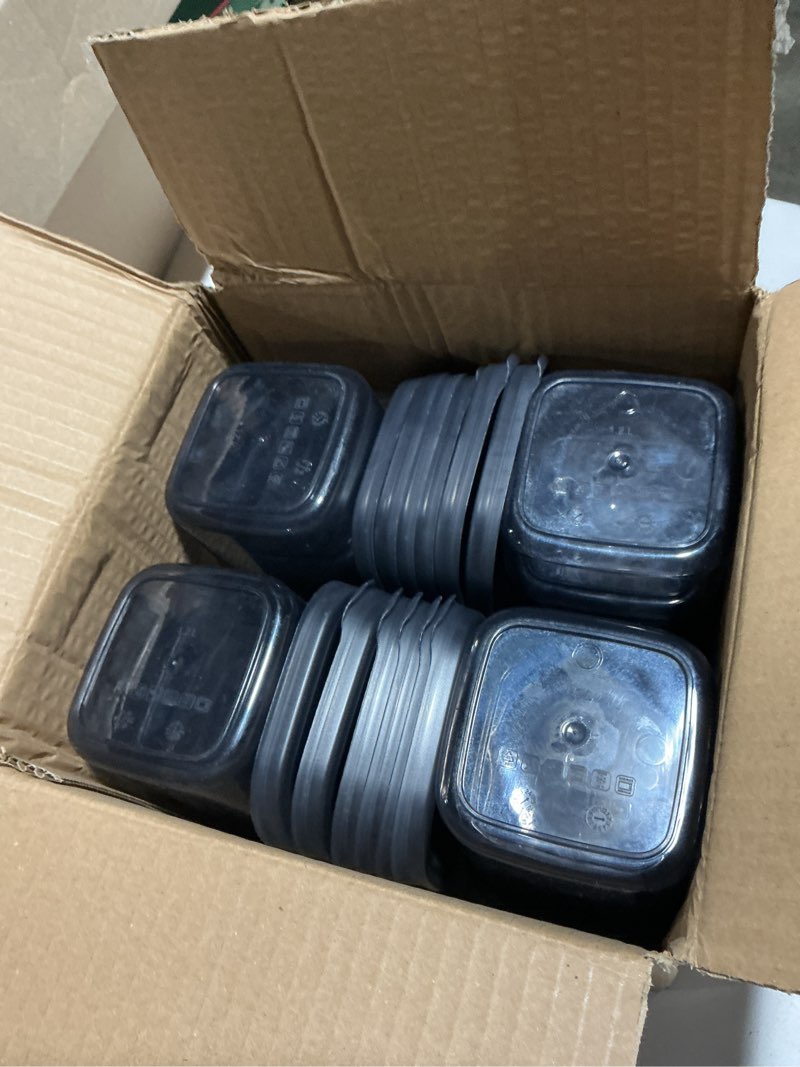 Condition photo showing Good Condition for 12-piece 40 oz bpa-free airtight food - food storage containers with lids, flour, pantry storage includes 20 reusable washable labels, kitchen organizer