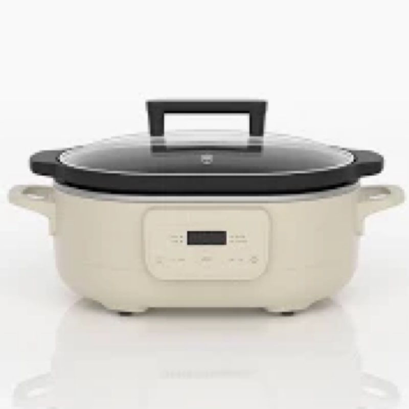magnifique 6 quart programmable slow cooker removable healthy nonstick pot - small kitchen appliance