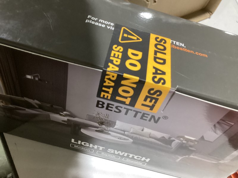 BESTTEN 10 Pack Single Pole Decorator Light Switch with Wallplate, 15A 120/277V, Rocker Paddle Wall 