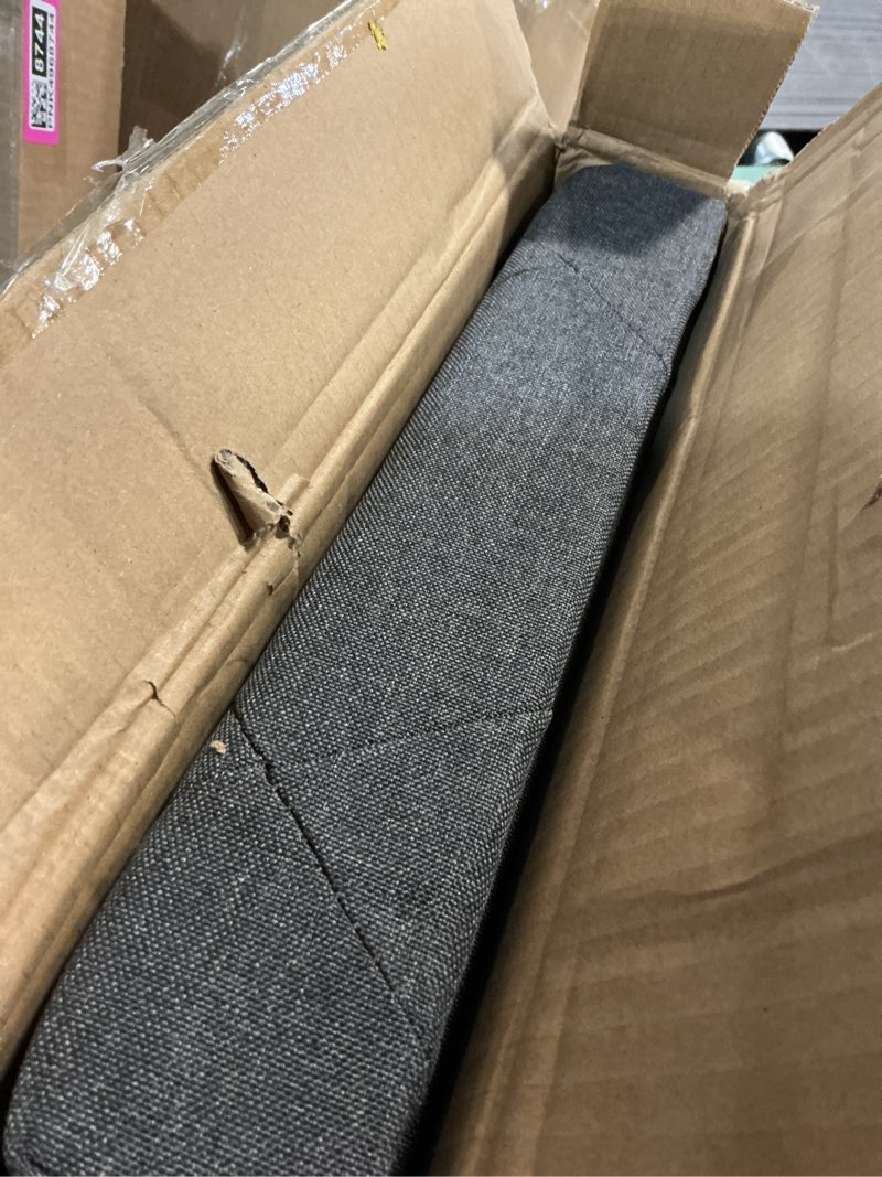 Condition photo showing Good Condition for dumos 43in foldable storage ottoman bench, storage chest, end of bed foot rest stool with padded seat, bedroom bench for living room, support 660lbs, grey