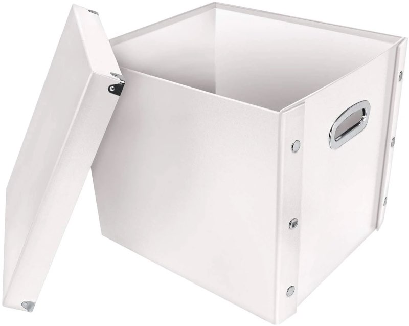 snap-n-store vinyl record storage box - 12" - 1 pack- crate holds up to 75 vinyl albums - berry berry 12" - 1 pack