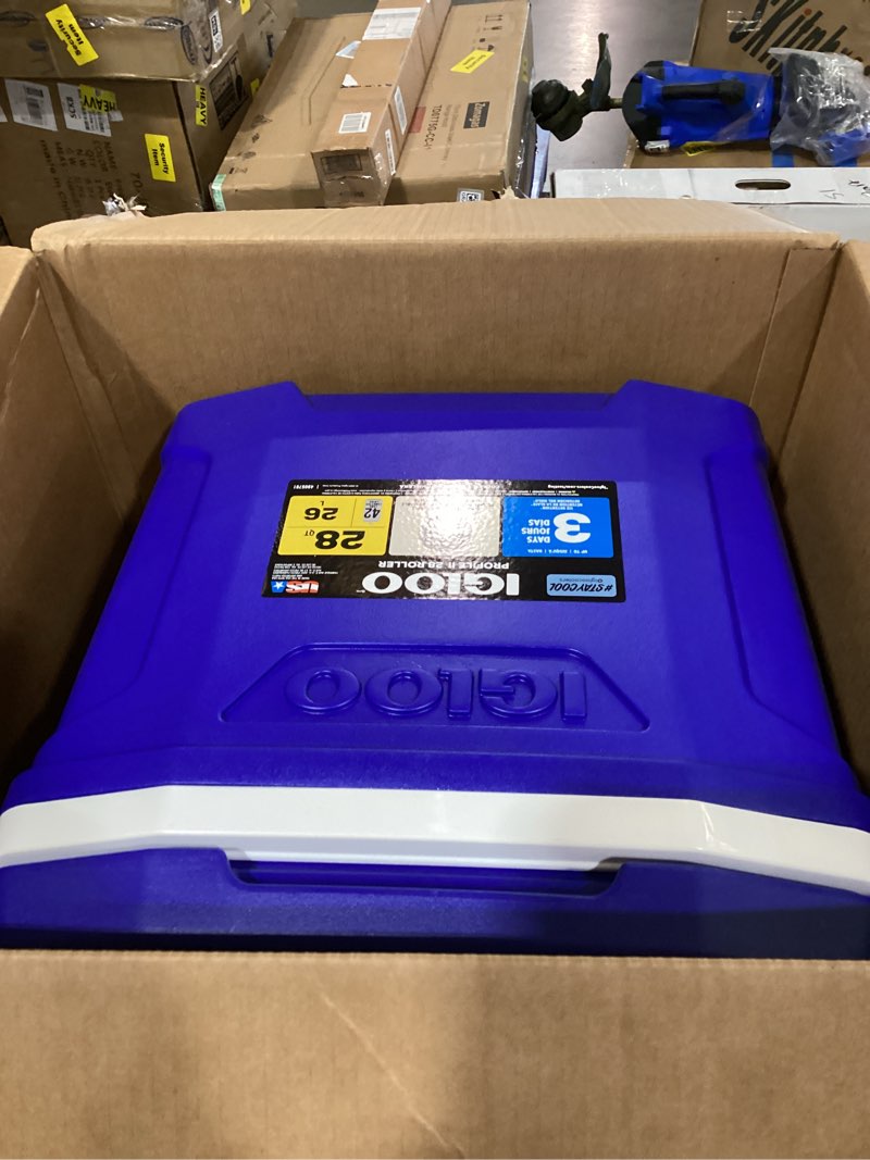 Condition photo showing Good Condition for igloo hard coolers | profile ii series | insulated ice chests | roller cooler with wheels blue 42-can