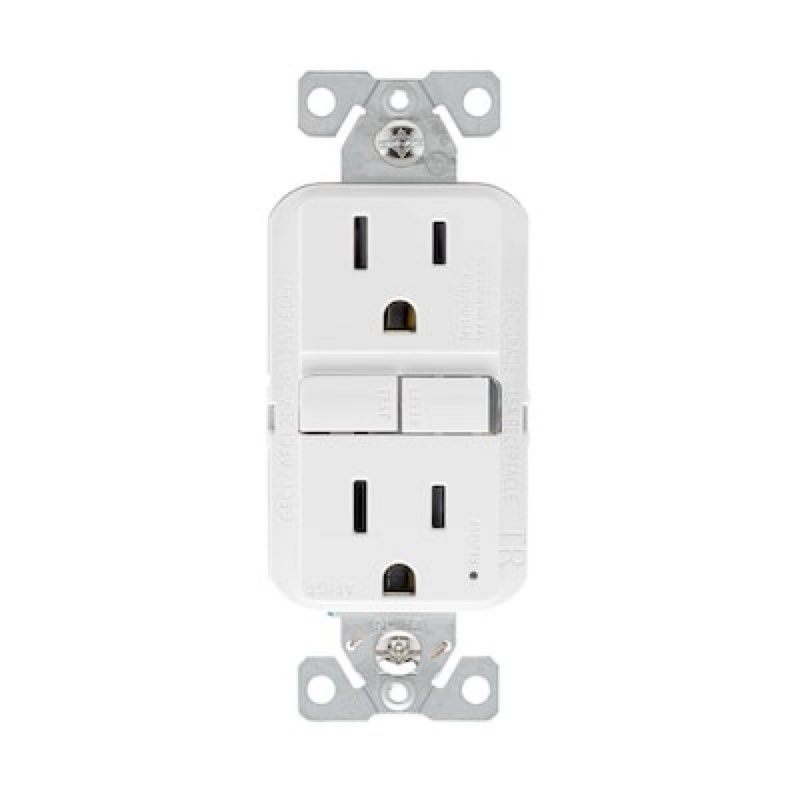 Condition photo showing Good Condition for 15 -amp 125-volt tamper resistant afci residential/commercial decorator outlet receptacles , white item #1100767 | model #traf15w-bx-lw