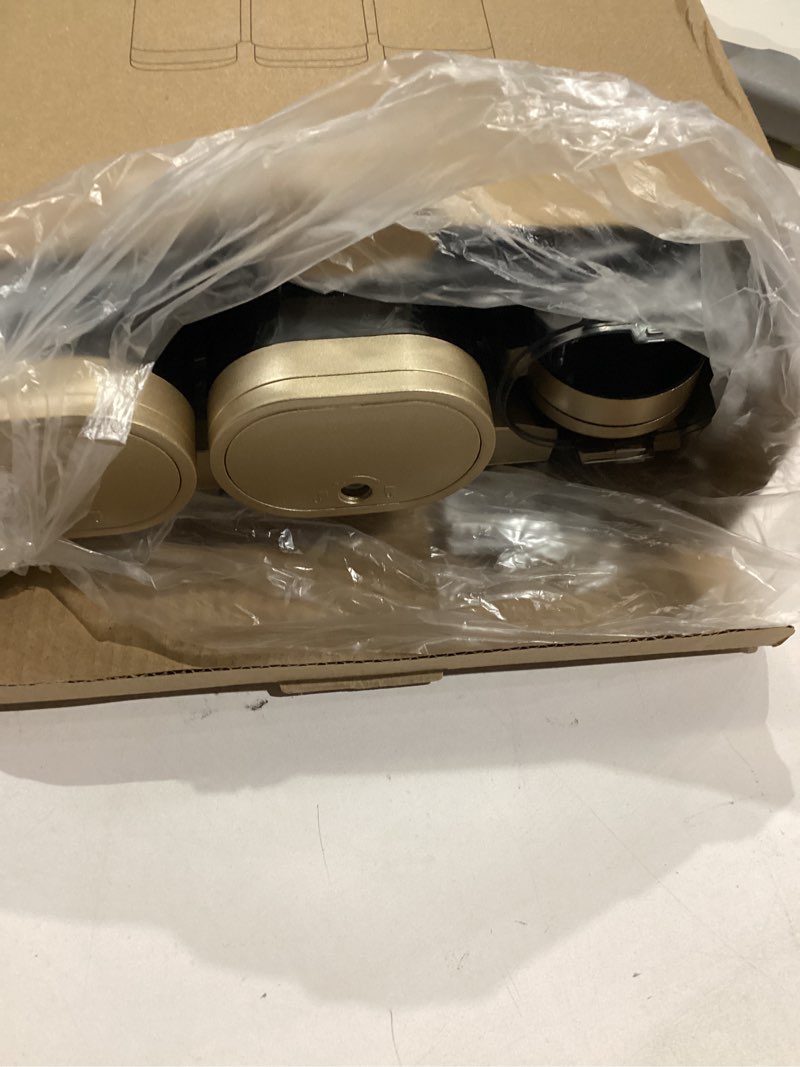Condition photo showing New/Like New for shampoo and conditioner dispenser, refillabe shower soap dispensers 3 chamber no drill shampoo dispenser for shower wall mounted 3 * 300ml container for bathroom hotel (bronze gold 3 chamber) gold 3 chamber 3 chamber