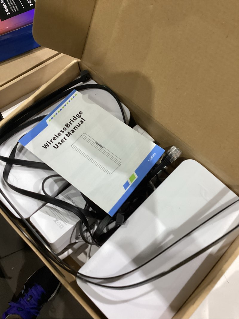 Condition photo showing As Is for wireless bridge with one gigabit port, 5.8ghz 900mbps 2x14dbi high speed | 5km long range working distance | point to point ptmp outdoor wifi bridges for wireless network expansion?2 pack? 5.8g-900mbps-5km