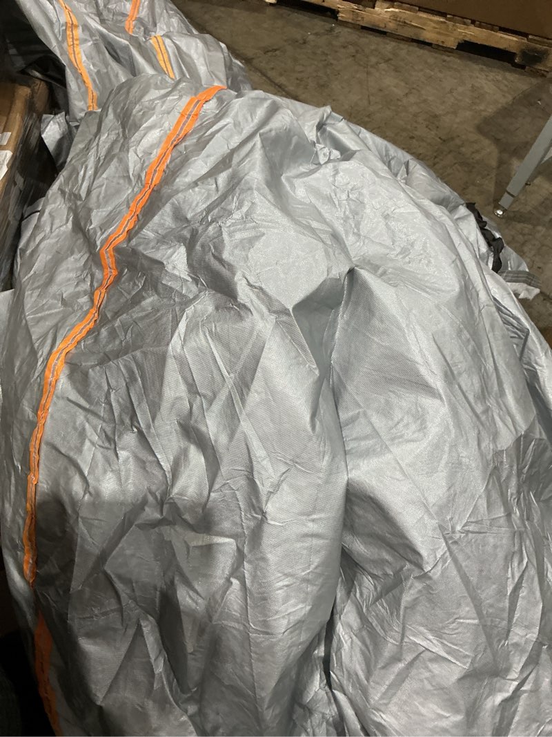 Condition photo showing As Is for similar ))))))pick up truck car covers for automobiles 420d all-weather waterproof heavy duty full outdoor pickup trucks cover fit for chev-rolet d-odge f-ord n-issan t-oyota r-am h-onda, fit up to 210\" truck m-length up to 210 inch