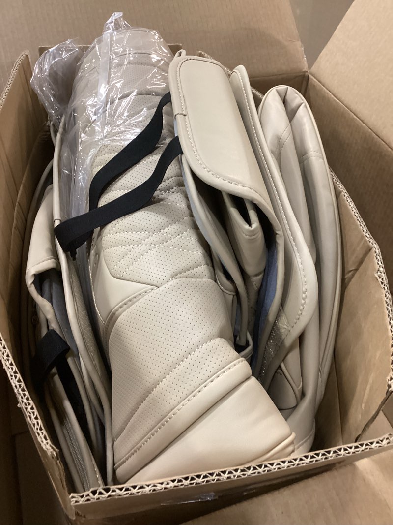Condition photo showing Good Condition for car seat covers full set, breathable leather automotive front and rear seat covers & headrest, universal automotive vehicle seat cover for most sedan suv pick-up trucks, beige full set (all with headrests) beige