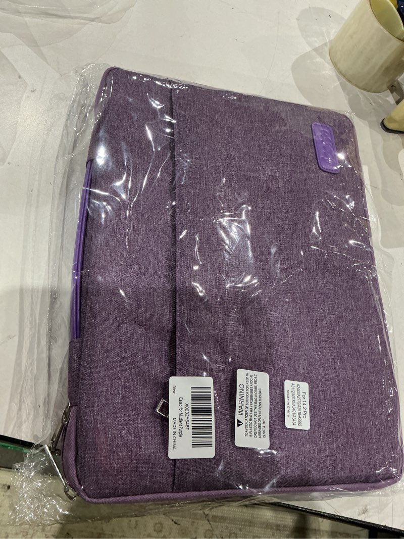 Condition photo showing Good Condition for icasso for macbook pro 14 inch case 2025-2023 2021 release m5 a3434 a3112 a3401 a3185 a2918 a2992 a2779 a2442 m4 m3 m2 m1 pro/max, bundle 5 in 1, case, sleeve bag for mac pro 14, gradient purple gradient purple pro 14 2025-2023 2021 release m5-m1