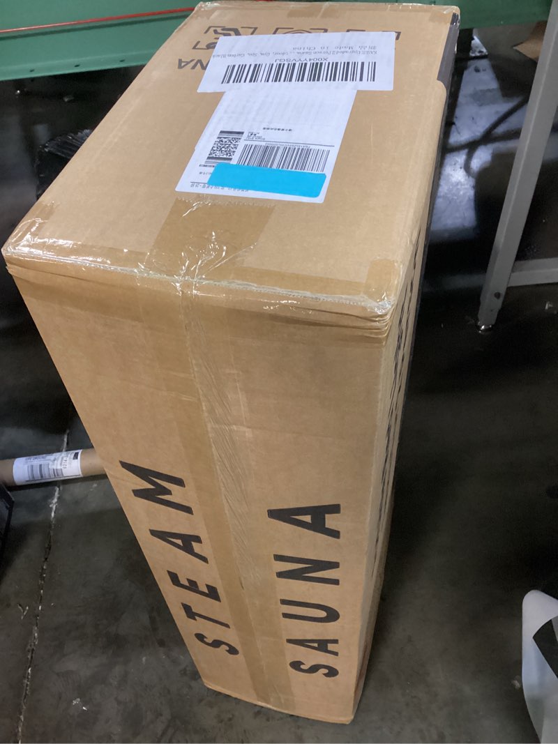 Condition photo showing New/Like New for KASUE Upgraded 2 Person Sauna Box, Portable Infrared Sauna with 5-Layer Waterproof, 2 Steamers, 2 Folding Chair, 71”x 36”x 49” for Indoor, Outdoor, Gym, Spa, Carbon Black