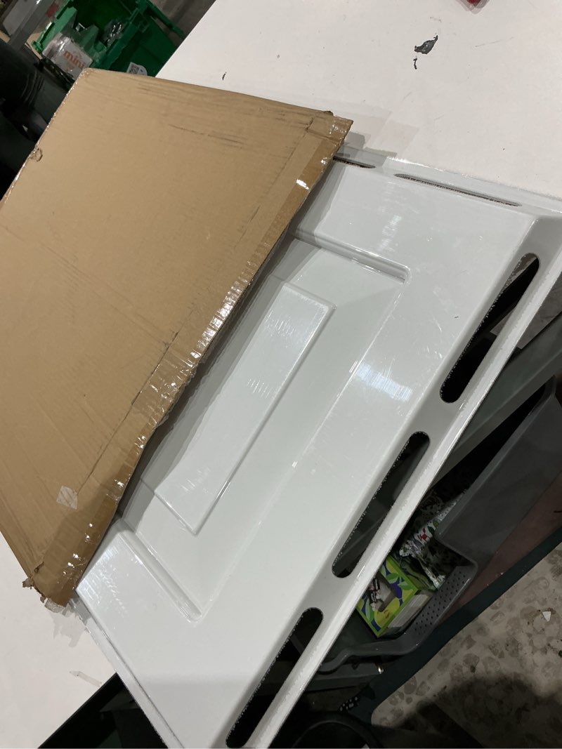 Condition photo showing Good Condition for 4-way ceiling air diverter 24"x24", air diverter for 2'x2' ceiling grid, tool-free installation, airflow redirector for offices, classrooms, and commercial spaces white- 1 pc