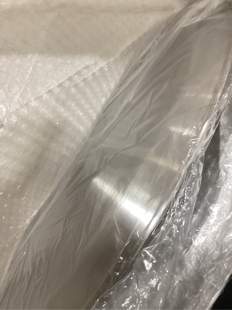 Condition photo showing Good Condition for stainless steel pizza pan 16 inch, pizza pan for oven, steel pizza tray, thick round pizza plate pizza baking sheet, easy clean & dishwasher safe, set of 1