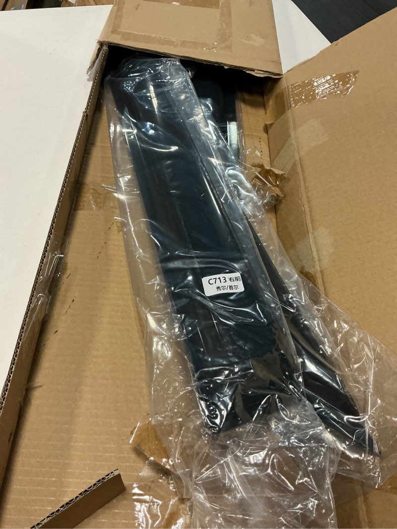 Condition photo showing Good Condition for window visor wind deflector, 4pcs tape-on rain guards for 2014 2015 2016 2017 2018 2019 kia soul, outside mount sun shade side window vent visors, black