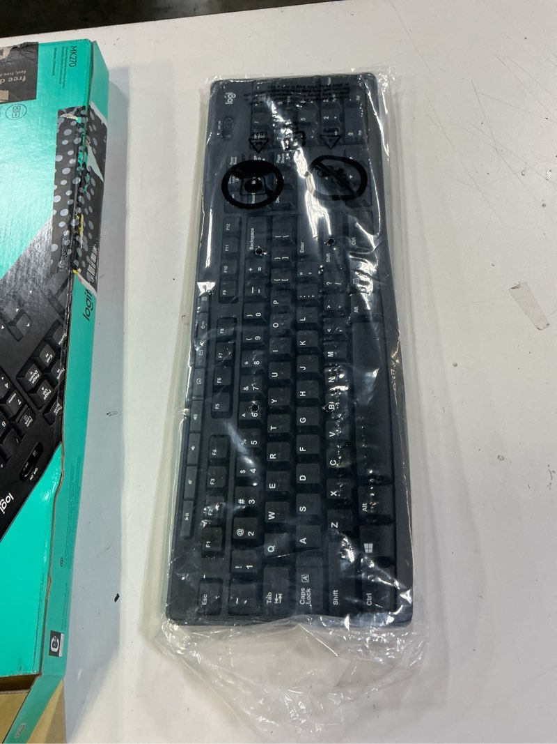 Condition photo showing Good Condition for (only keyboard ) logitech mk270 wireless keyboard and mouse combo for windows, 2.4 ghz wireless, compact mouse, 8 multimedia and shortcut keys, 2-year battery life, for pc, laptop - black