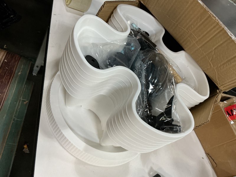 Condition photo showing New/Like New for umigy 1 set white 7 tier vertical planter stackable tower planters strawberry herb flower and vegeta
